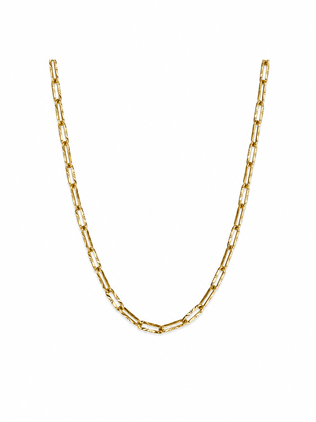 Textured Paperclip Necklace SS