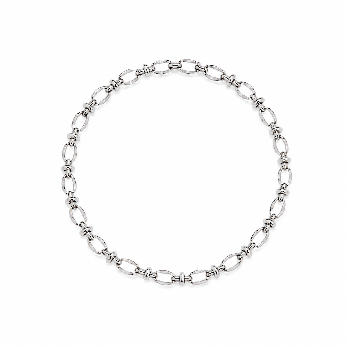 Dainty Oval T Bracelet SS