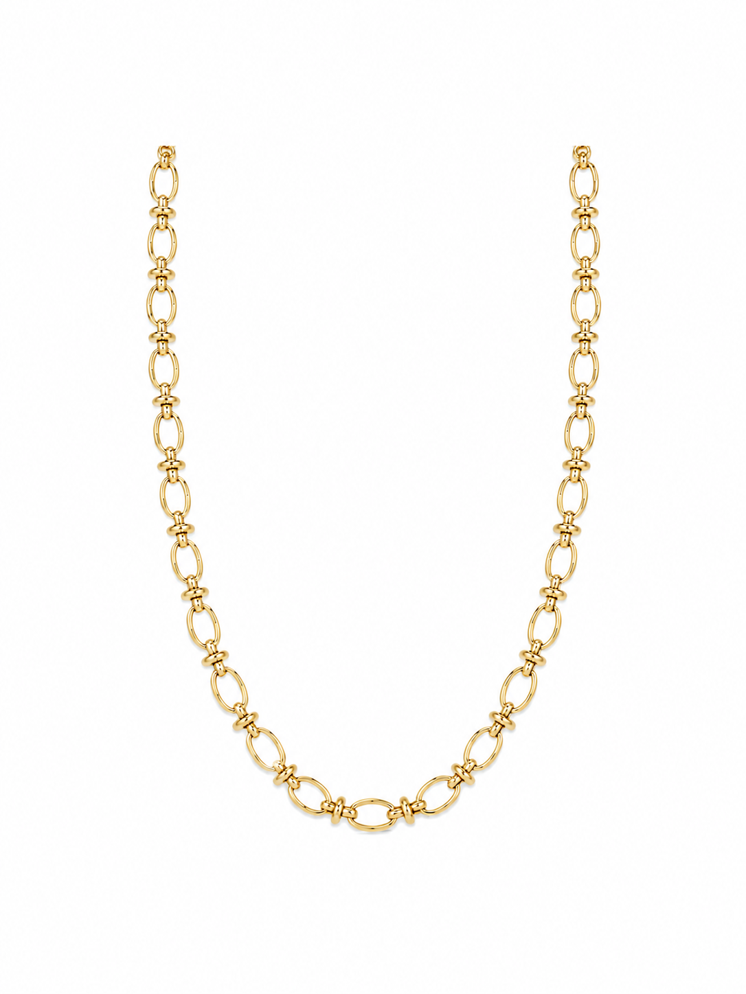 Oval T Cross Necklace GF