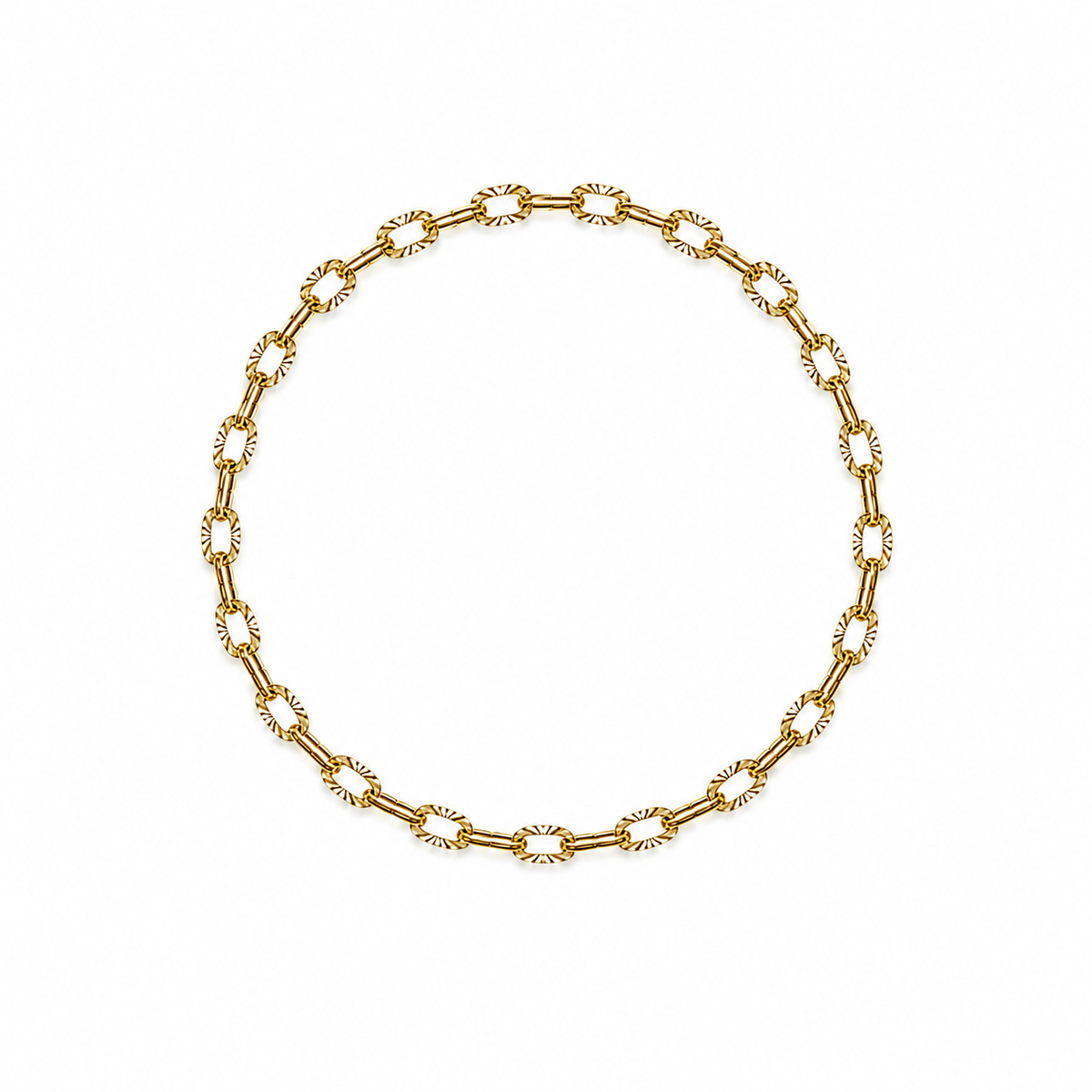 Dainty Textured Oval Bracelet SS
