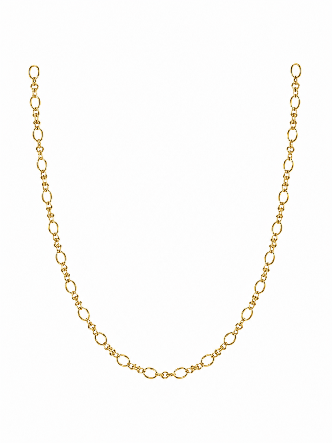 Dainty Oval Twist Necklace: SS