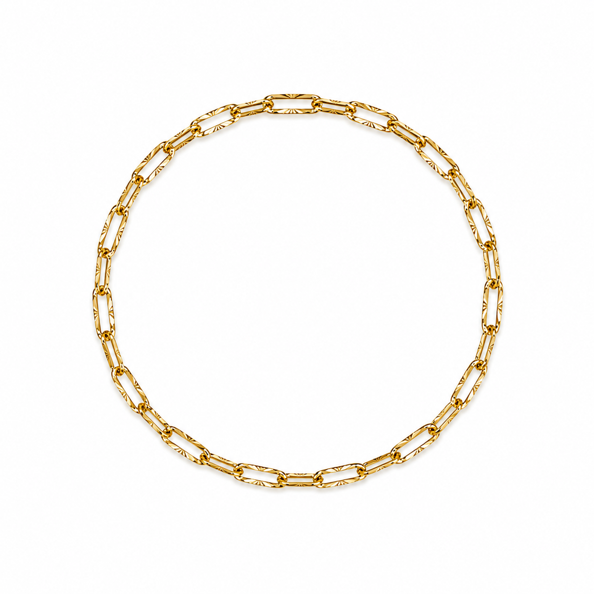 Textured Paperclip Bracelet SS