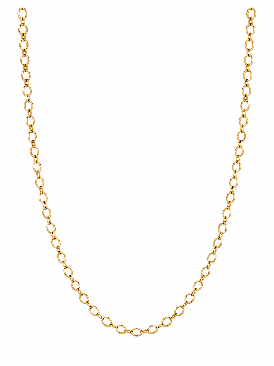 Large Oval Twist Necklace: SS